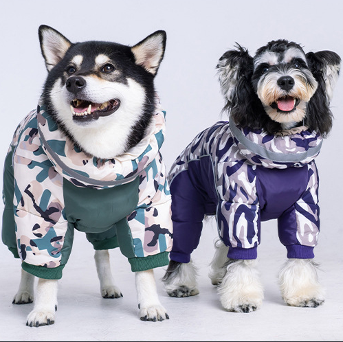 Winter Clothing Manufacturers - เสื้อผ้าสัตว์เลี้ยงสำหรับฤดูหนาวแบบหนา กันน้ำ ผลิตโดยผู้ผลิตโดยตรง ชุดเดียวแบบสี่ขา ทำจากผ้าฝ้าย