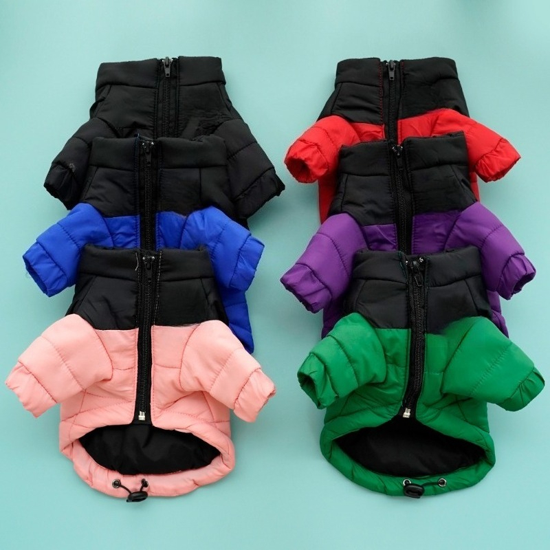 Winter Clothing Manufacturers - เสื้อแจ็คเก็ตสุนัขผ้าฝ้ายบุขนเป็ดสำหรับฤดูใบไม้ร่วงและฤดูหนาว ลายเรียบหรู ผลิตโดยผู้ผลิตเสื้อผ้าสำหรับสัตว์เลี้ยงขนาดเล็ก เช่น เท็ดดี้