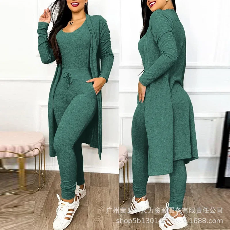 Winter Clothing Deals - ชุดจั๊มสูทและเสื้อโค้ท 2026 ชุดฤดูใบไม้ร่วงสำหรับผู้หญิง กางเกงมีเชือกผูกและกระเป๋า ชุดจั๊มสูทแบบชิ้นเดียว สไตล์