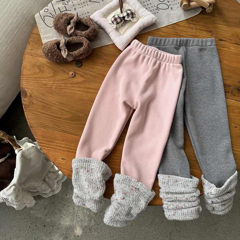 Winter Clothing Baby - เด็กทารกเลกกิ้งเด็กกางเกงสีชมพูกางเกงเด็กวัยหัดเดิน 2024 ฤดูใบไม้ร่วงฤดูหนาวเสื้อผ้าเด็กสไตล์เกาหลี