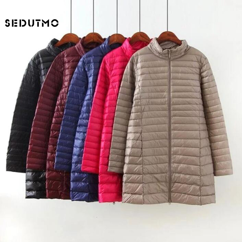 Puffer Jacket Women Down - SEDUTMO ฤดูหนาวลงเสื้อแจ็คเก็ตผู้หญิงยาว Ultra Light เป็ดลงเสื้อ Slim