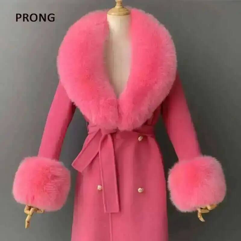 Winter Clothing Deals - ขนสัตว์จริงและ Cuffs ชุดฤดูหนาวอุปกรณ์เสริมผู้หญิงปุยขนาดใหญ่ผ้าคลุมไหล่ Neak WARM Fox