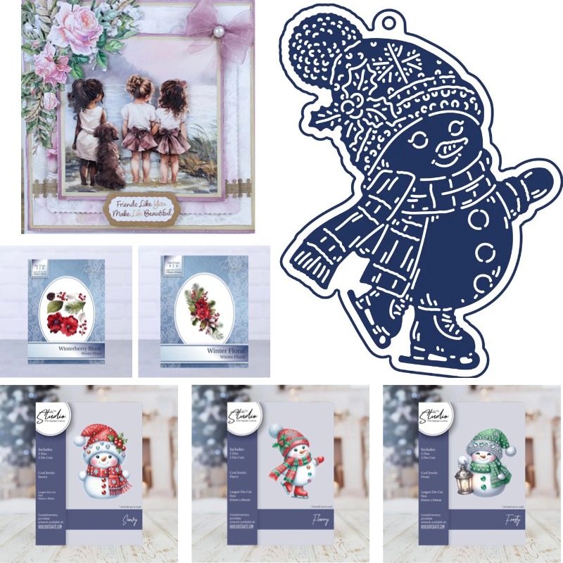 Winter Clothing Jewel - Flurry Cool Jewels แม่พิมพ์ตัดลายดอกไม้ฤดูหนาว สำหรับตกแต่งสมุดภาพ ไดอารี่