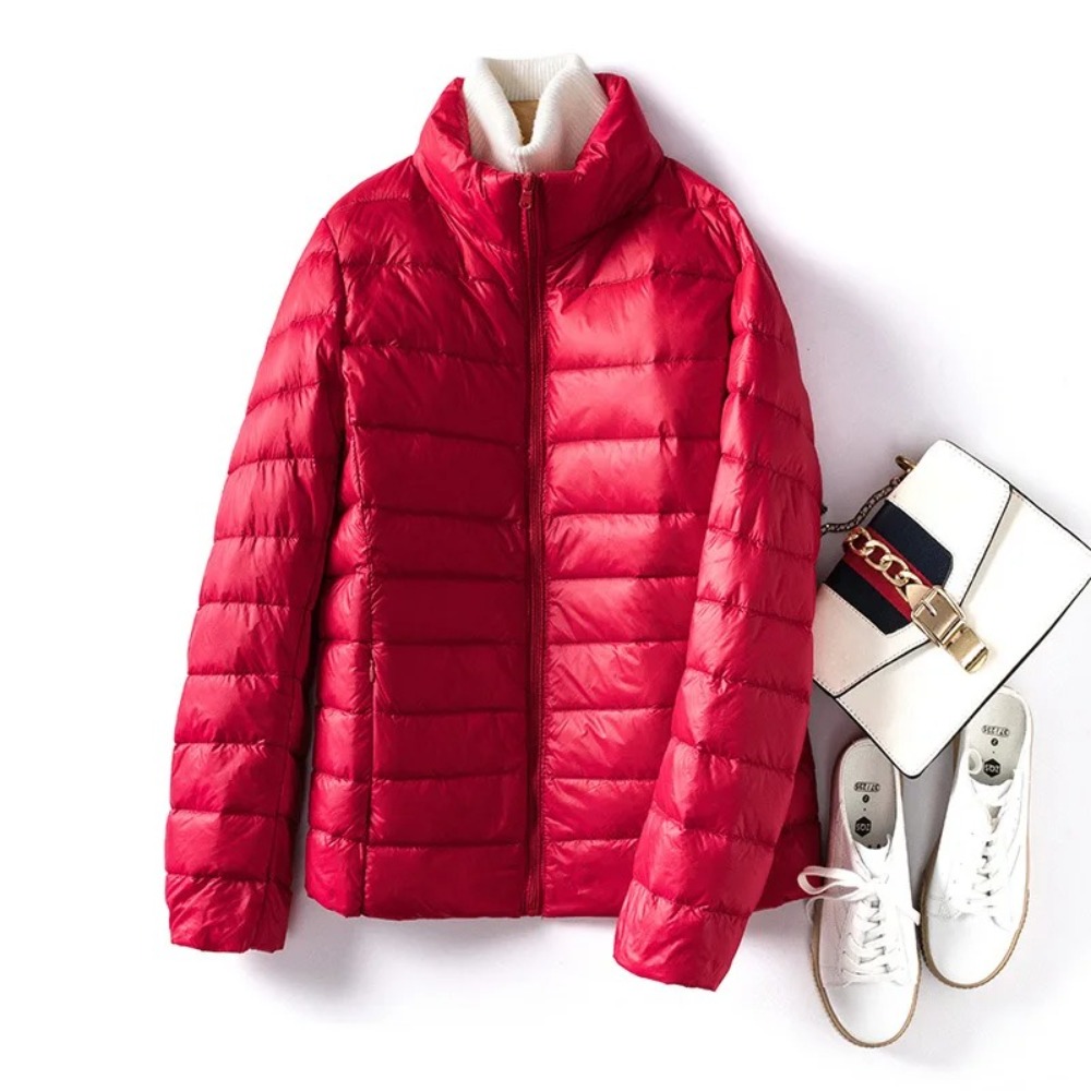 Puffer Jacket Women Down - Ultra น้ําหนักเบา Packable ฤดูใบไม้ผลิลงเสื้อผู้หญิงสั้นลงเสื้อแฟชั่นปักเป้าแจ็คเก็ตหญิงลง WARM PLUS