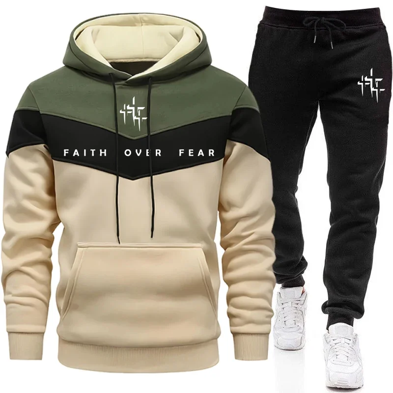 ชุดวอร์มผู้ชาย Faith Over Fear - Winter Clothing Fashion บทวิจารณ์และราคา