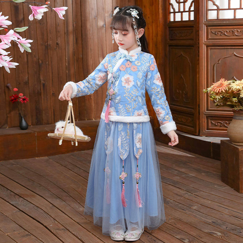 Hanfu 2024ชุดเด็กผู้หญิงแบบโบร - Winter Clothing Baby บทวิจารณ์และราคา