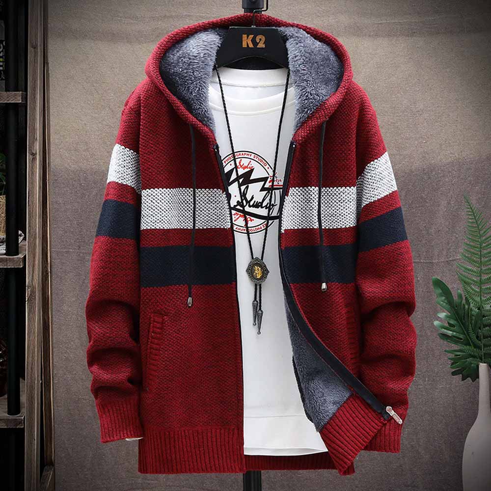 ผู้ชายลายเสื้อกันหนาวหนาขนแกะซ - Winter Clothing Uae บทวิจารณ์และราคา
