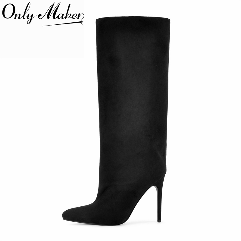 รองเท้าบูทหุ้มข้อสูงสีดำหนังกล - Winter Clothing For Women บทวิจารณ์และราคา