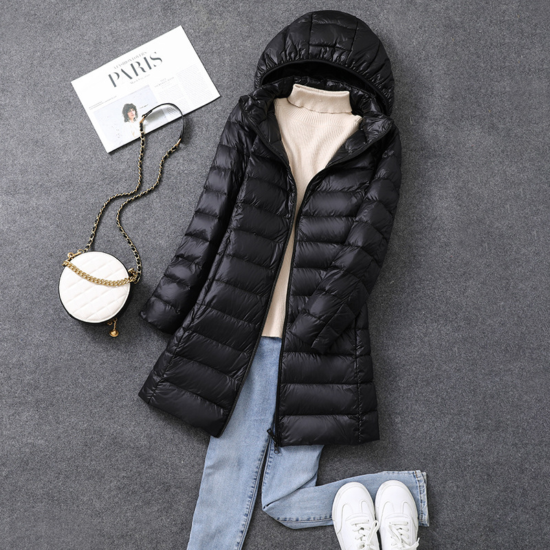 ผู้หญิง X-Long Office Lady หมว - Puffer Jacket Women Down บทวิจารณ์และราคา
