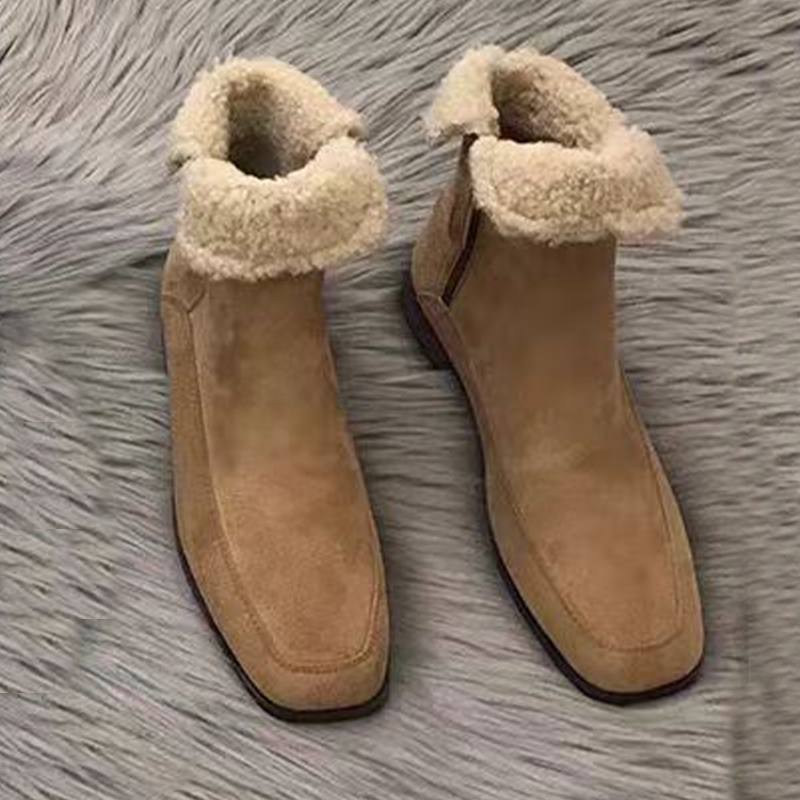 รองเท้าบูทข้อเท้าขนเฟอร์แบบใหม - Winter Clothing For Women บทวิจารณ์และราคา