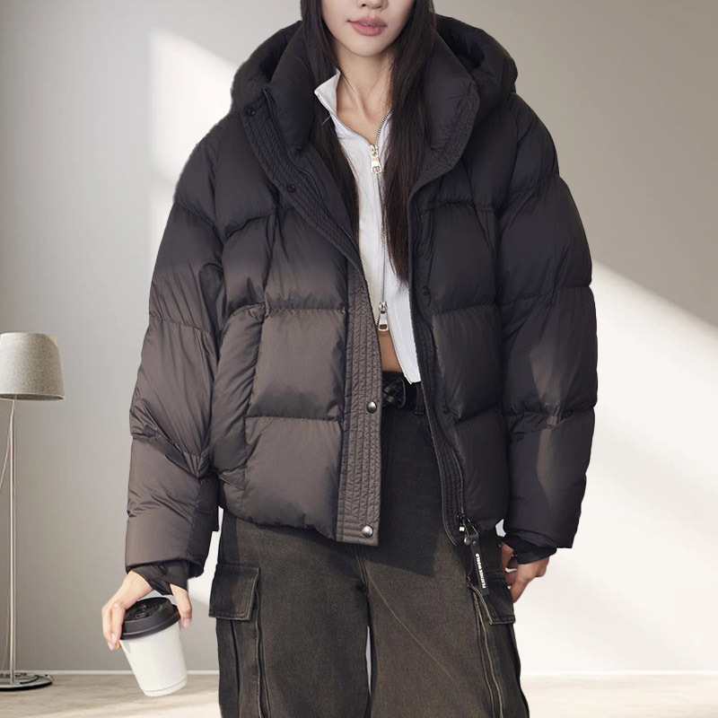 เสื้อแจ็คเก็ตขนเป็ดสีขาวแบบสั้ - Puffer Jacket Women Down บทวิจารณ์และราคา
