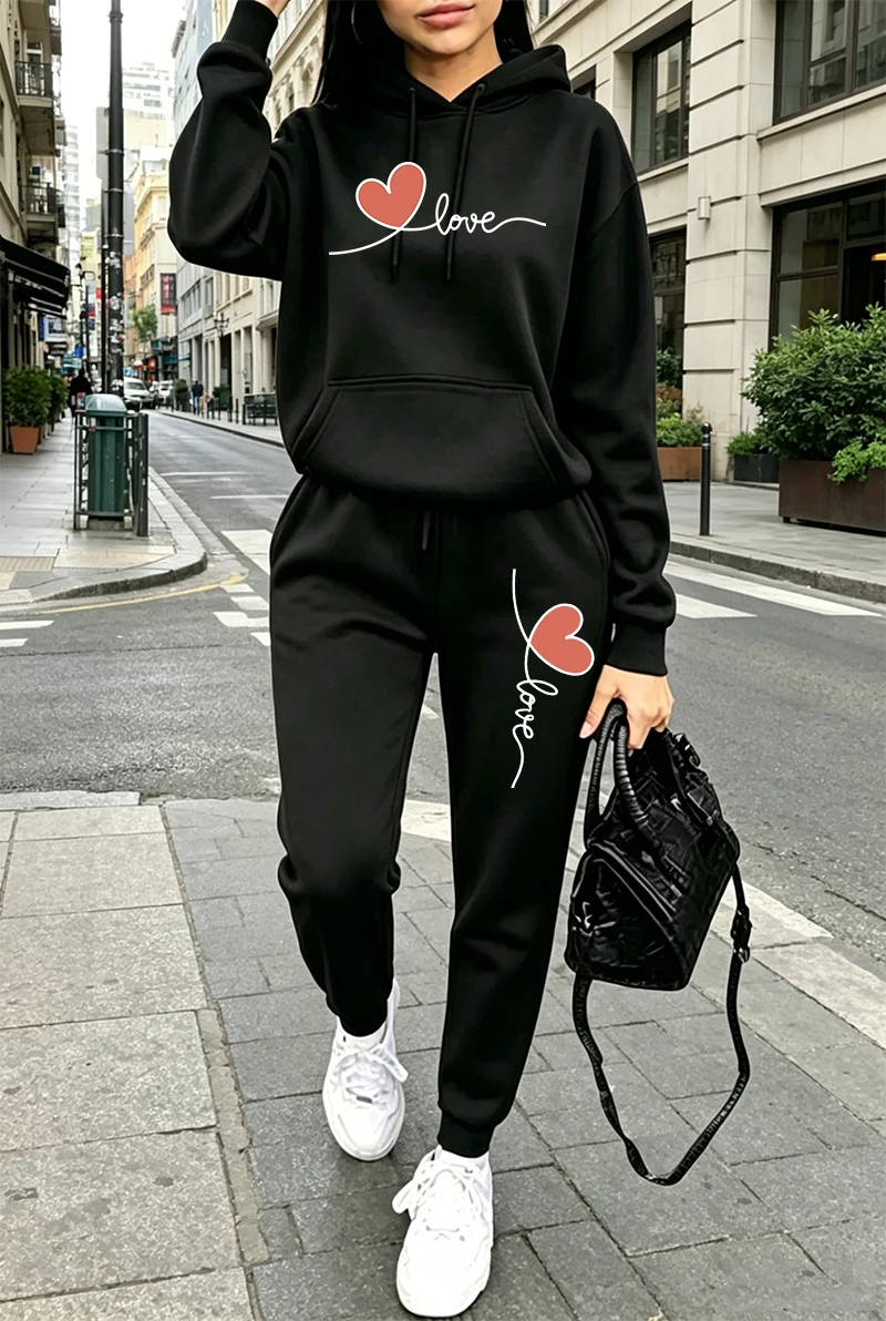 ชุดวอร์มผู้หญิงลายพิมพ์ลำลอง แ - Winter Clothing Fashion บทวิจารณ์และราคา