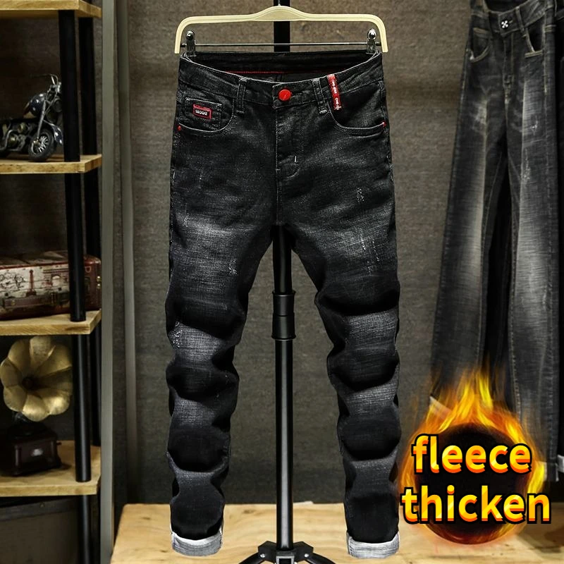 ฤดูหนาวกางเกงแปรงผ้า Denim เกา - Winter Clothes Shop บทวิจารณ์และราคา