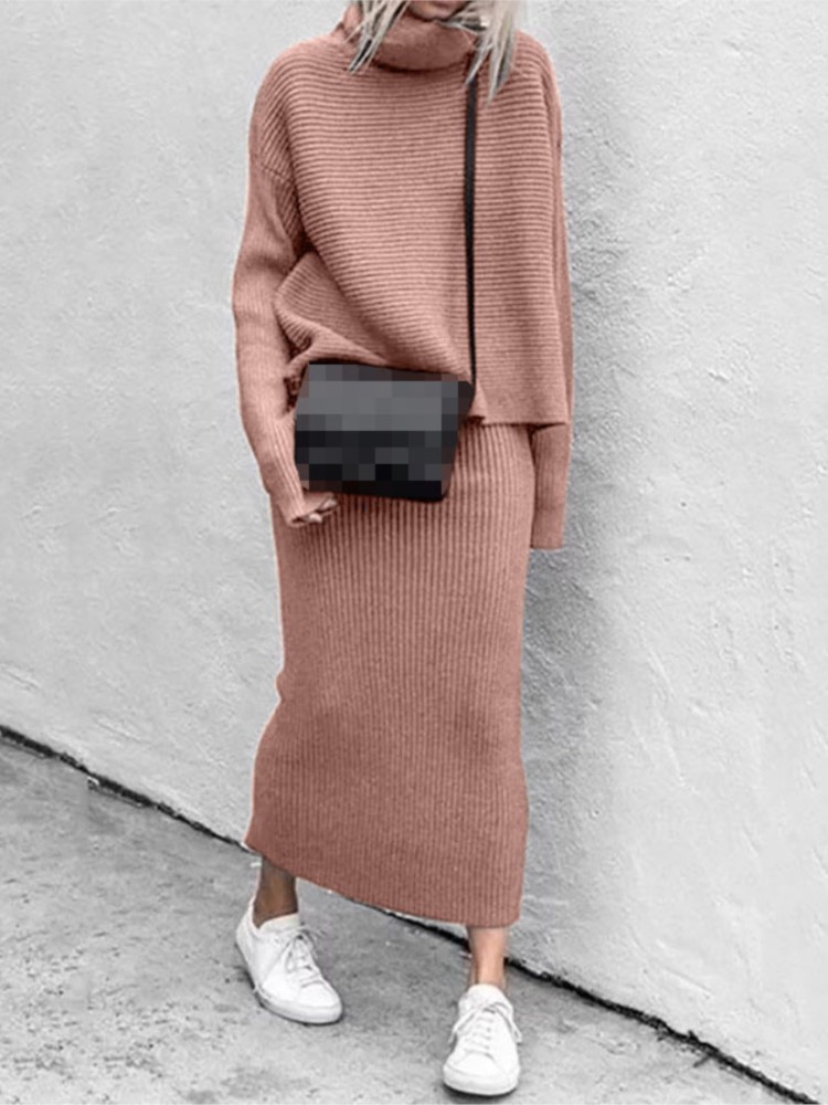 ชุดกระโปรงยาวปานกลางแบบทอสำหรั - Winter Clothing Sales บทวิจารณ์และราคา