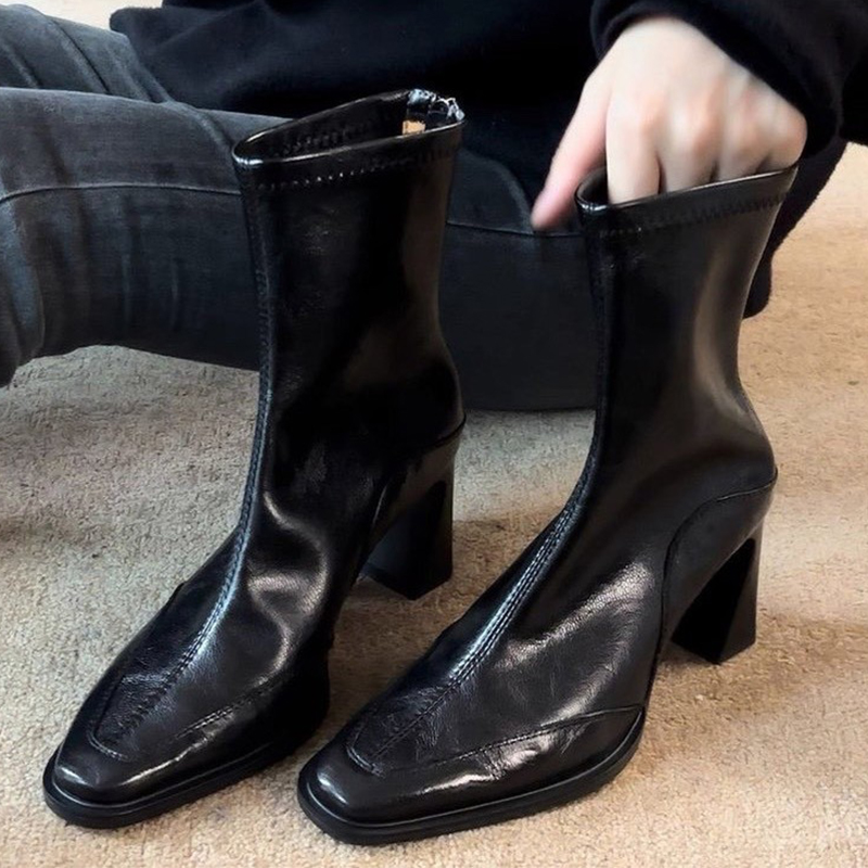 รองเท้าบูทส้นสูงแบบหุ้มข้อสำหร - Winter Clothing For Women บทวิจารณ์และราคา